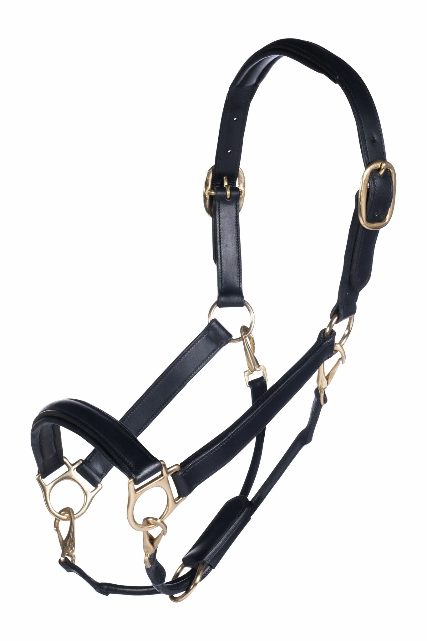 Lädergrimma, ponny-full, HKM Gold | Ponny